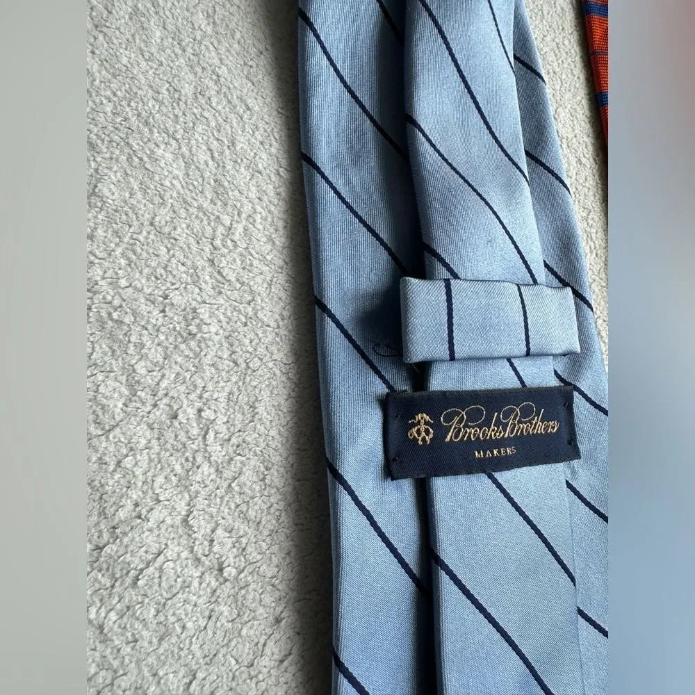 Brooks Brothers Makers Silk Tie Stripe Men Necktie - REPP‎ Lot Of 3